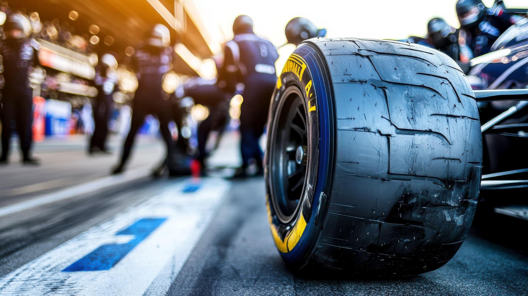 Troca de pneus na F&oacute;rmula 1 utilizando ferramentas pneum&aacute;ticas