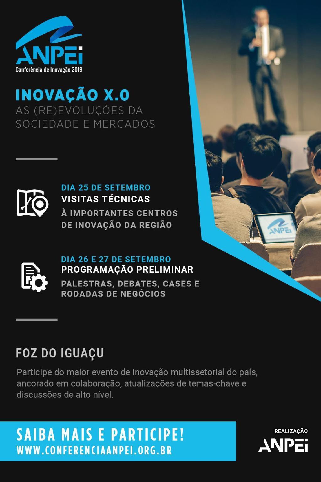 Imagem sobre Foz do Iguau ser palco da Conferncia ANPEI de Inovao 2019